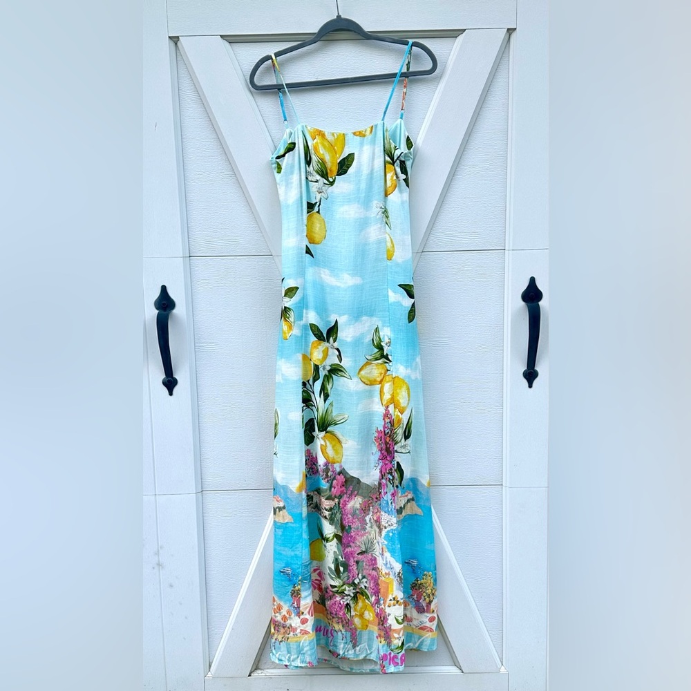 Paper Heart Anthropologie Tropical Summer Lemon Dress - Picture 2 of 3